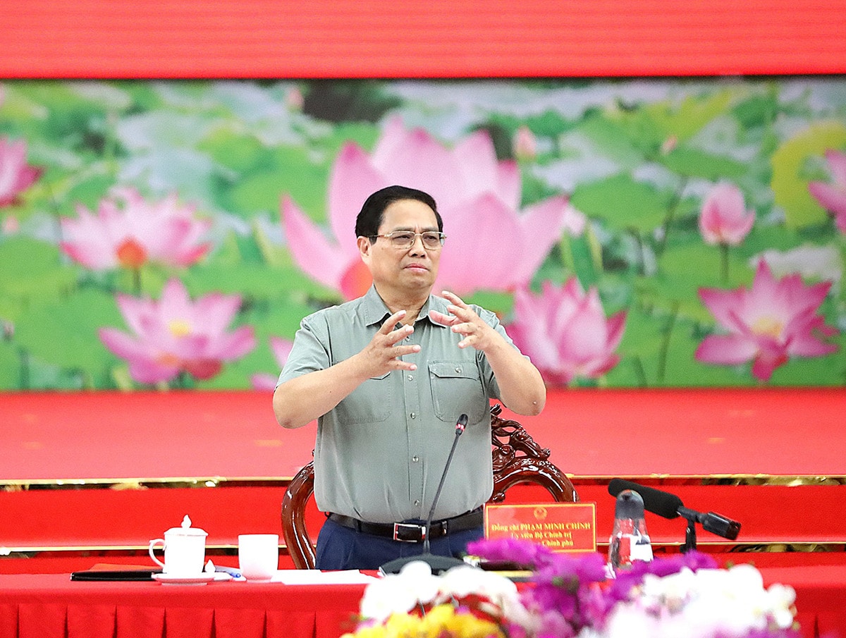Thủ tướng Phạm Minh Chính chủ trì cuộc làm việc thúc đẩy hạ tầng giao thông vùng đồng bằng sông Cửu Long -3