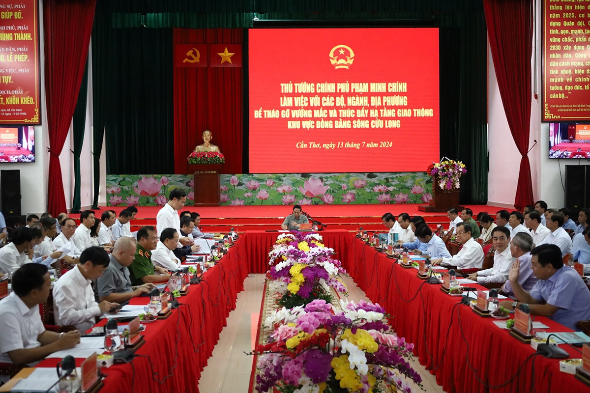 Thủ tướng Phạm Minh Chính chủ trì cuộc làm việc thúc đẩy hạ tầng giao thông vùng đồng bằng sông Cửu Long -2