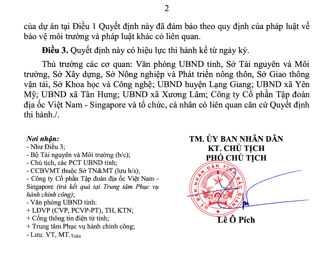 Yêu cầu giám sát chặt chẽ việc tuân thủ pháp luật khi thực hiện dự án “Khu đô thị Mỹ Hưng, huyện Lạng Giang” của Công ty Cổ phần Tập đoàn địa ốc Việt Nam - Singapore -0
