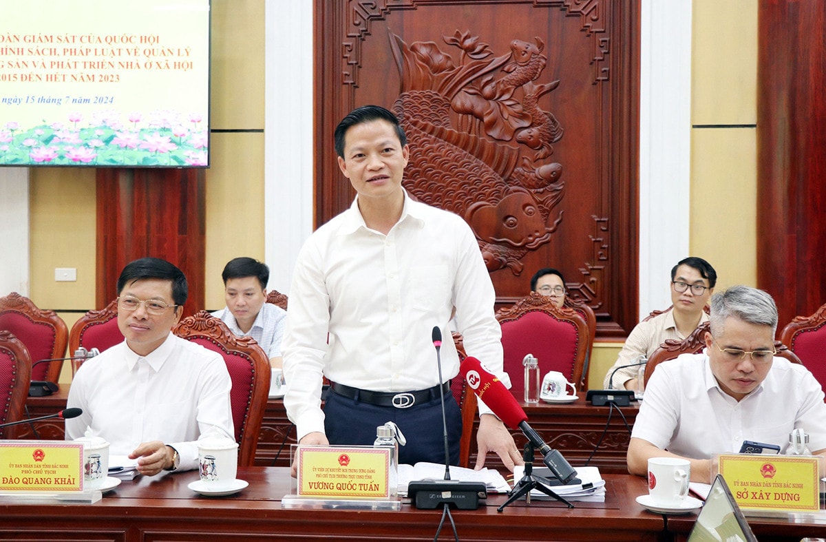 Đoàn giám sát của Quốc hội làm việc với UBND tỉnh Bắc Ninh về quản lý thị trường bất động sản và phát triển nhà ở xã hội -4