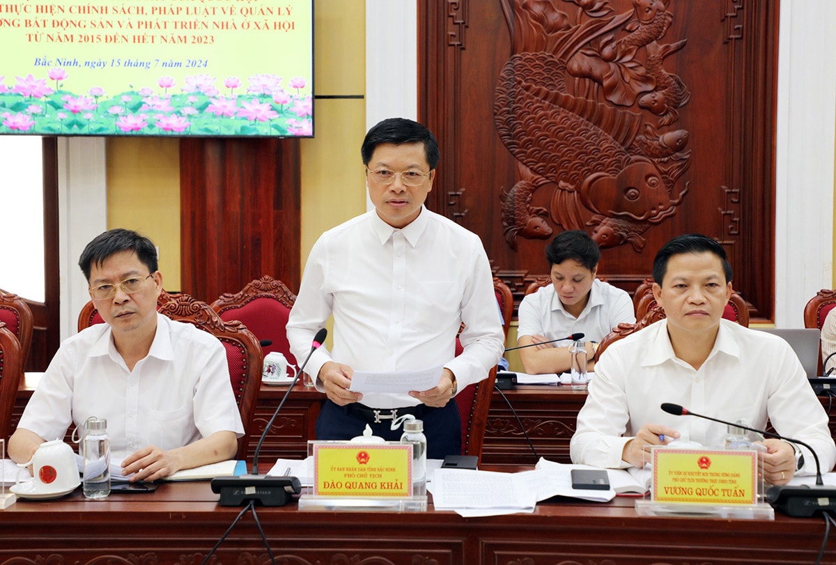 Đoàn giám sát của Quốc hội làm việc với UBND tỉnh Bắc Ninh về quản lý thị trường bất động sản và phát triển nhà ở xã hội -3