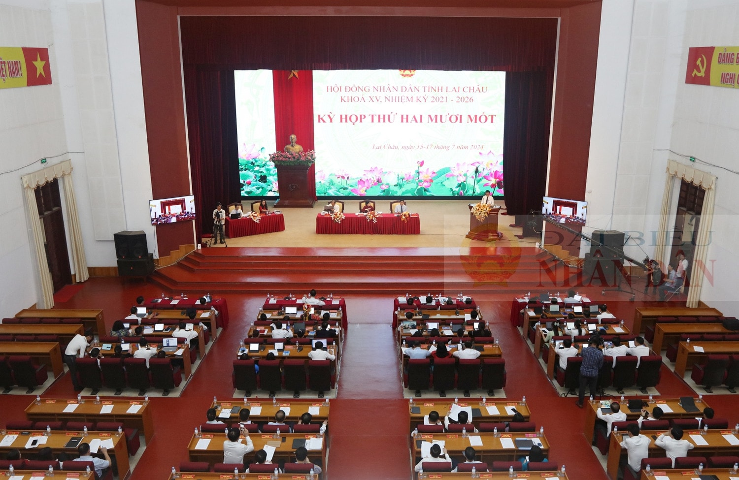 Quang cảnh kỳ họp Khai mạc Kỳ họp thứ 21 HĐND tỉnh Lai Châu Khoá XV, nhiệm kỳ 2021-2026 -0