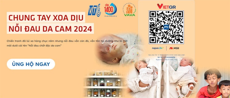 Quét mã QR ủng hộ nạn nhân chất độc màu da cam -0