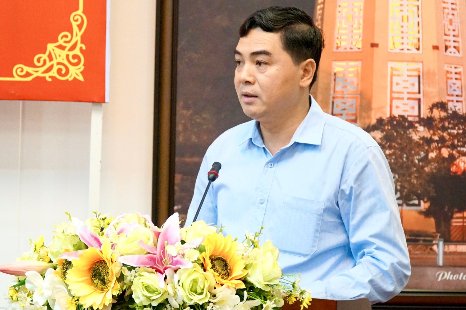 Bí thư Tỉnh ủy, Chủ tịch HĐND tỉnh Bình Thuận Nguyễn Hoài Anh phát biểu