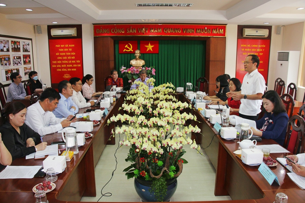 Đoàn khảo sát của Ủy ban Văn hóa, Giáo dục làm việc với UBND quận 7 Ủy ban Văn hóa, Giáo dục khảo sát việc thực hiện pháp luật với nhà giáo và trẻ mầm non tại quận 7, TP. Hồ Chí Minh -0