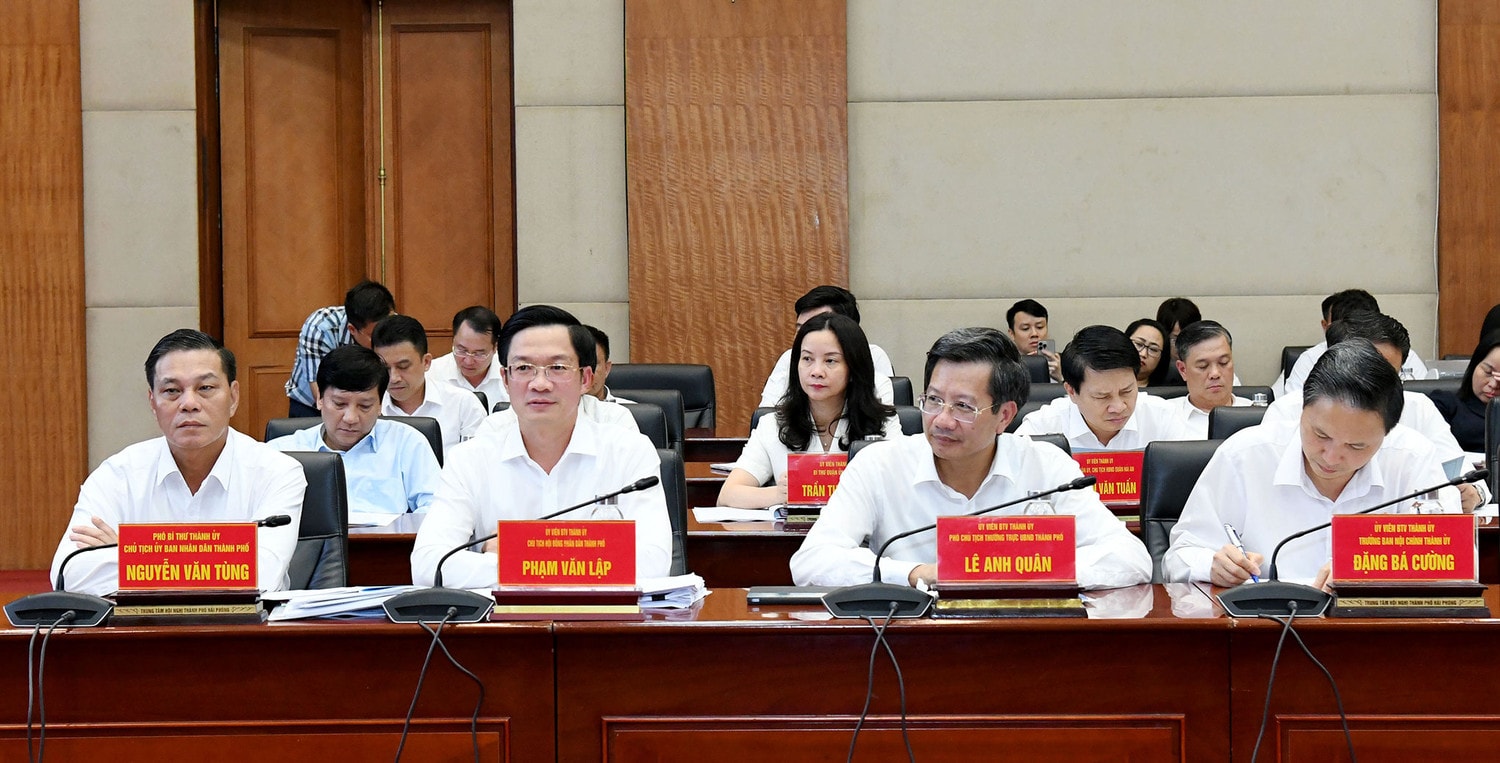 Chủ tịch Quốc hội Trần Thanh Mẫn làm việc với Ban Chấp hành Đảng bộ thành phố Hải Phòng -0