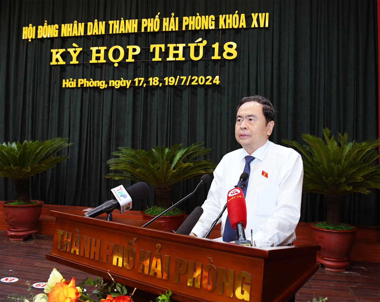 Chủ tịch Quốc hội Trần Thanh Mẫn: Ý Đảng hòa quyện với lòng dân, dồn hết tâm huyết, ý chí, bản lĩnh vì sự phát triển của thành phố Cảng -0