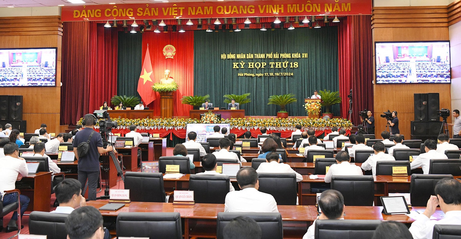 Chủ tịch Quốc hội Trần Thanh Mẫn dự, phát biểu chỉ đạo tại Kỳ họp thứ 18, HĐND TP. Hải Phòng Khóa XVI