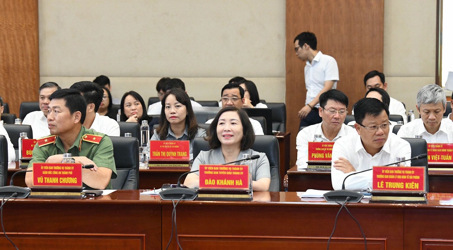 Chủ tịch Quốc hội Trần Thanh Mẫn làm việc với Ban Chấp hành Đảng bộ thành phố Hải Phòng -0