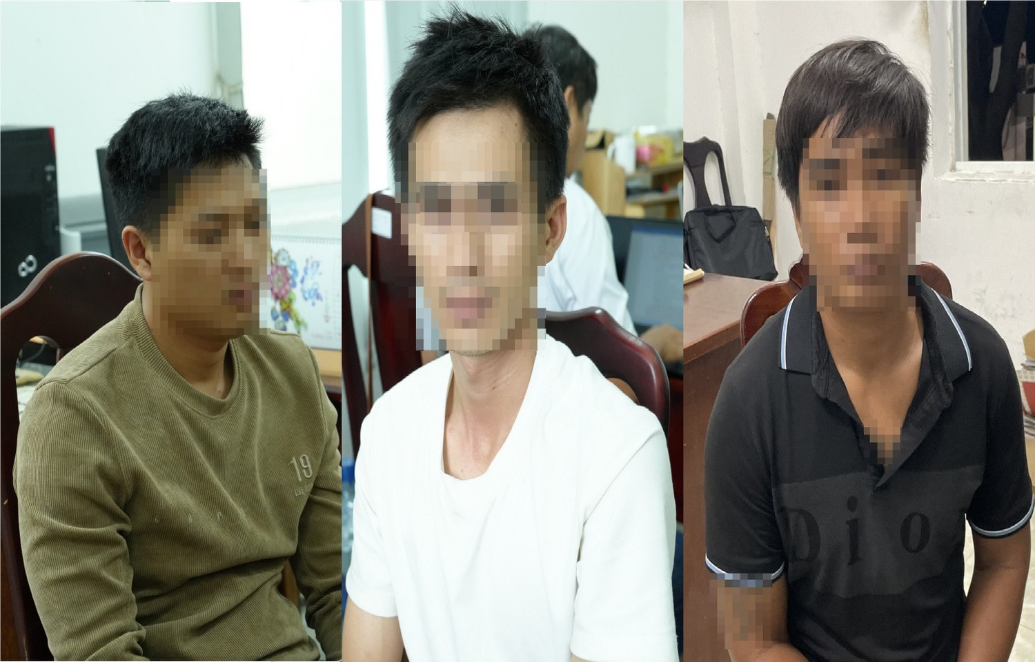 Các đối tượng bị Công an tỉnh Bình Thuận bắt giữ