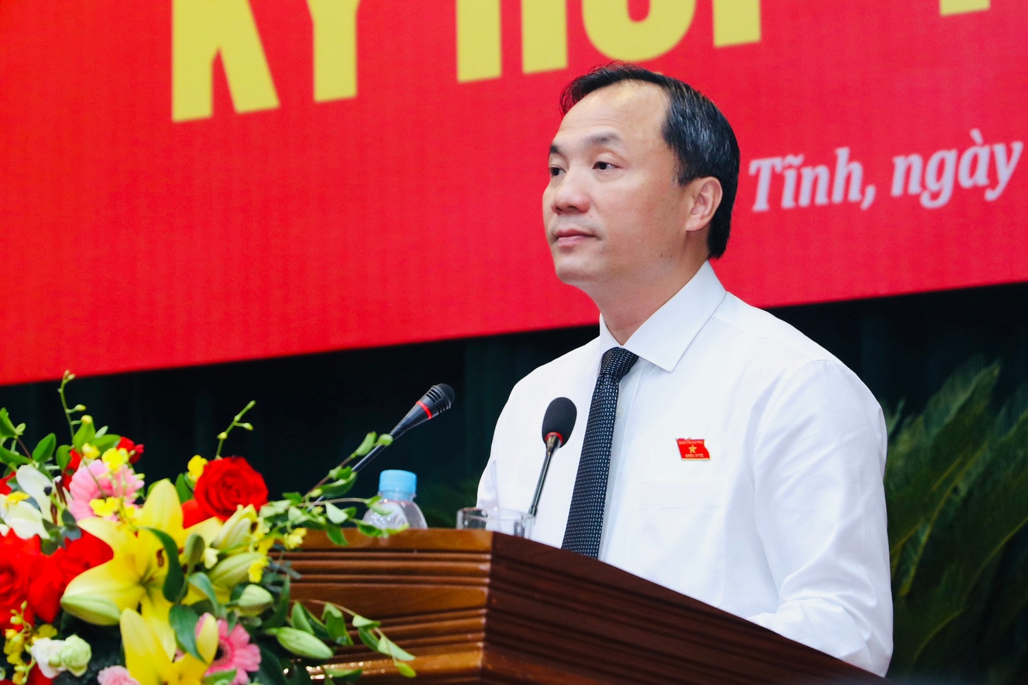 Ủy viên Trung ương Đảng, Bí thư Tỉnh ủy, Trưởng Đoàn ĐBQH tỉnh, Chủ tịch HĐND tỉnh HOÀNG TRUNG DŨNG (ảnh BOX)