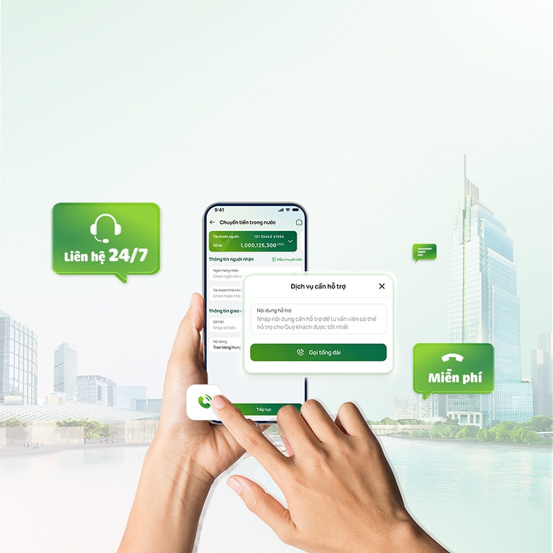 Vietcombank mở rộng dịch vụ liên hệ tổng đài bằng kết nối Internet (Call API)