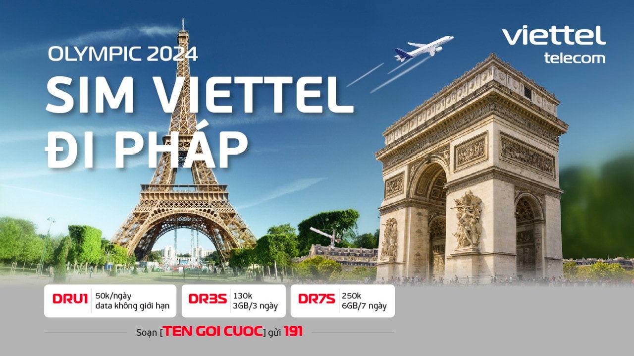Chào Thế vận hội mùa hè, Viettel ưu đãi data Roaming không giới hạn tại Pháp -0
