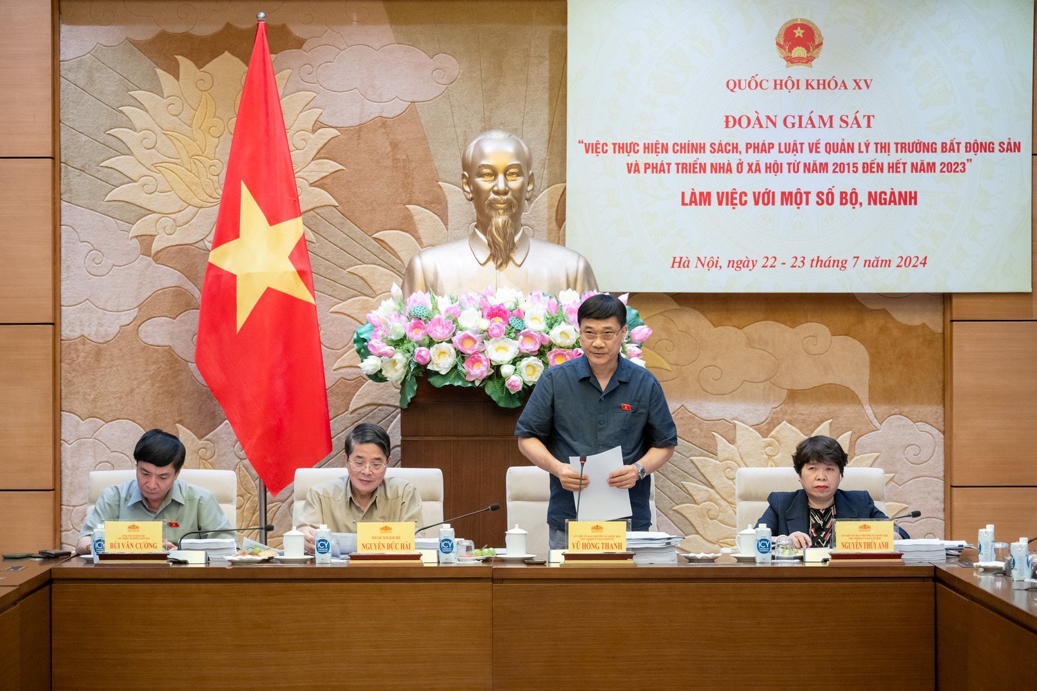 Phó Chủ tịch Quốc hội Nguyễn Đức Hải chủ trì làm việc với 4 Bộ về quản lý thị trường bất động sản và nhà ở xã hội -0