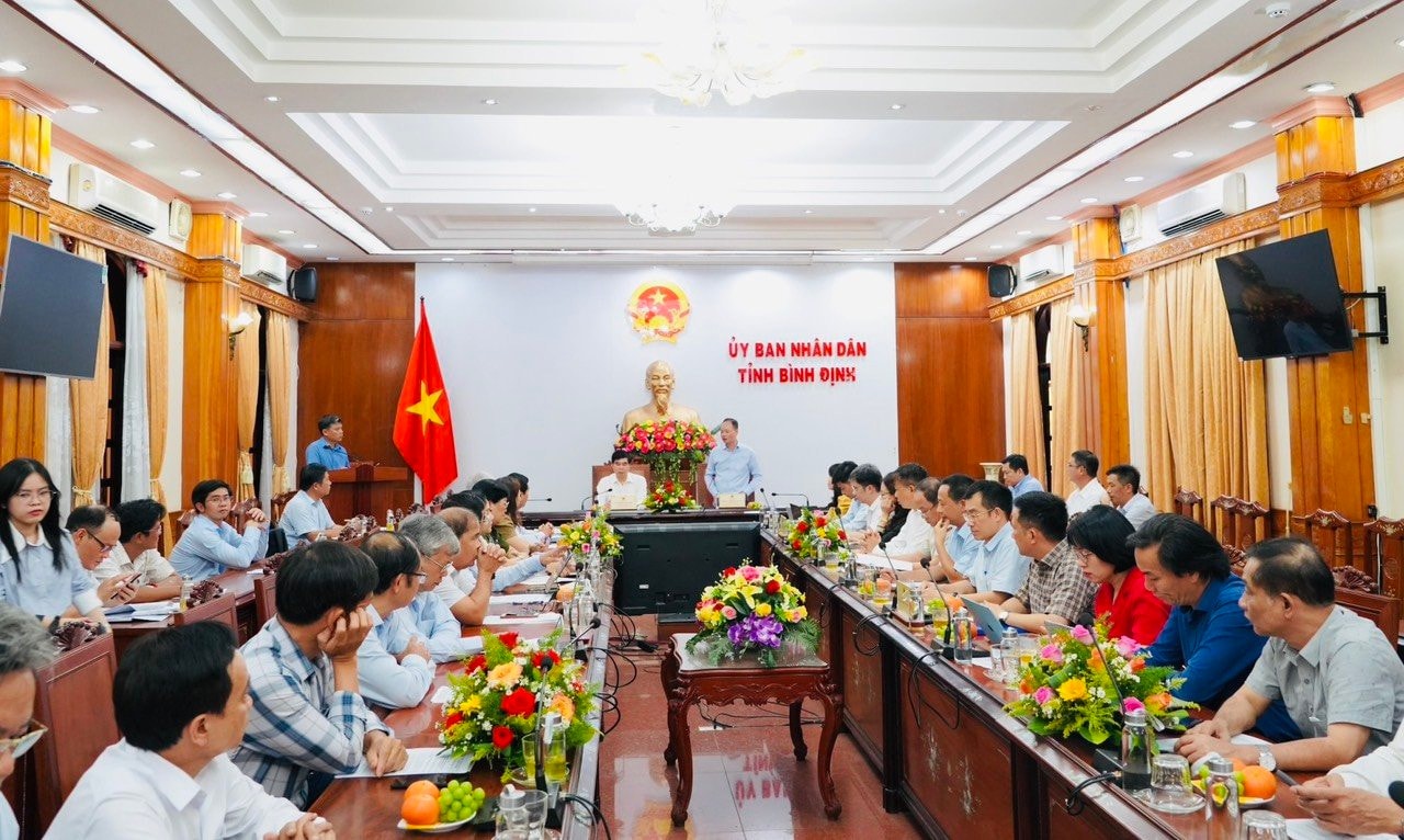 Toàn cảnh buổi làm việc của Thứ trưởng Trần Hồng Thái với tỉnh Bình Định