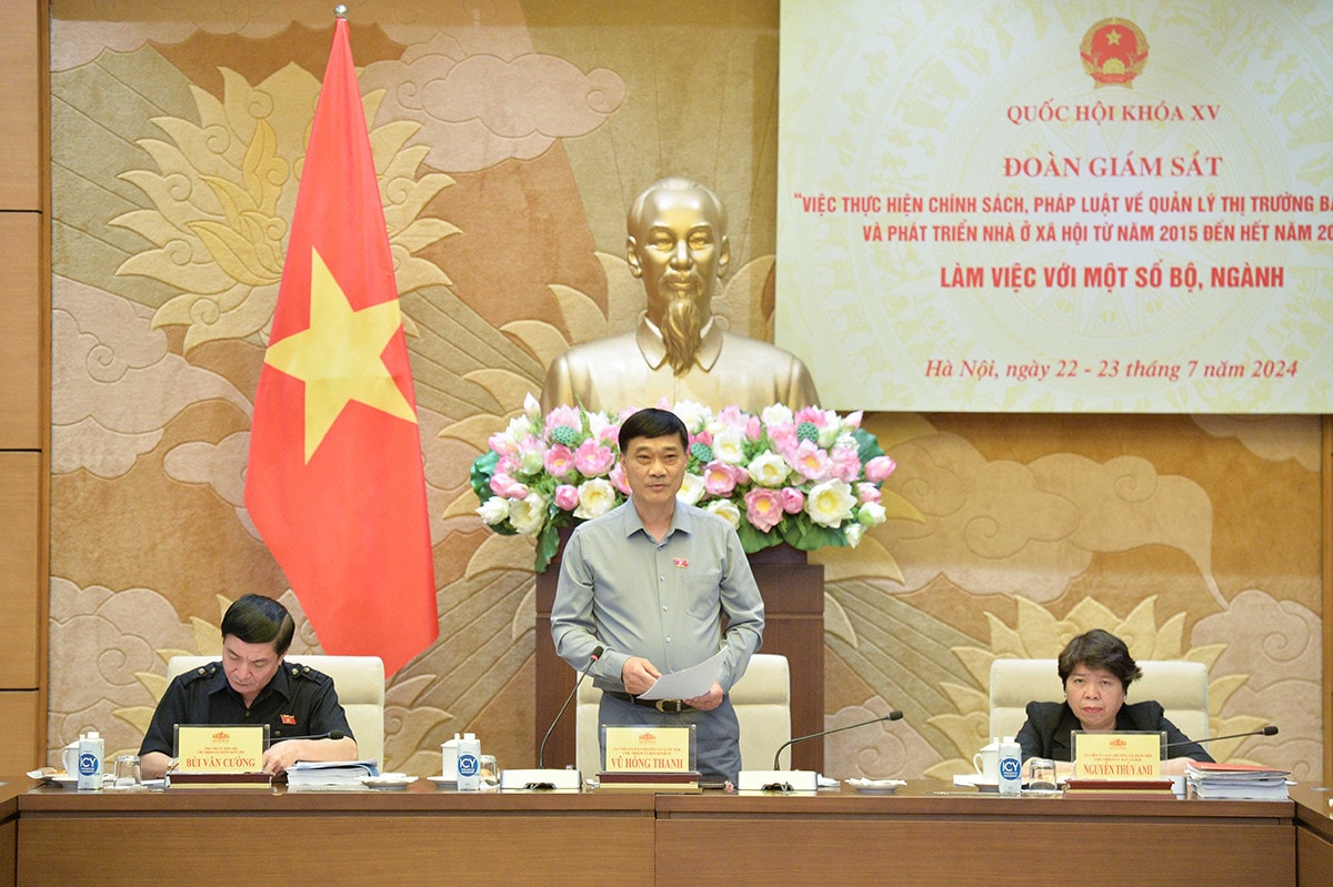 Đoàn giám sát của Quốc hội làm việc với 4 bộ, cơ quan về quản lý thị trường bất động sản, phát triển nhà ở xã hội -0