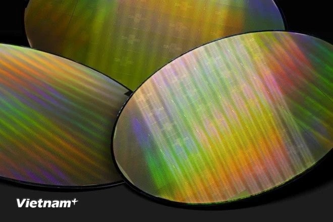 Some wafer samples of FPT Semiconductor, an affiliate of Vietnamese conglomerate FPT (Photo: VNA) Vietnam - US semiconductor cooperation gains steam -0