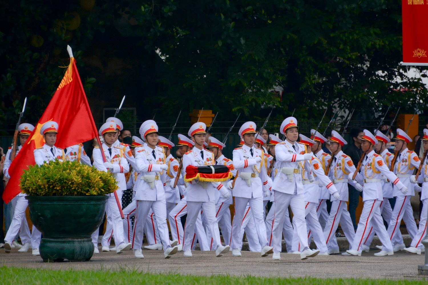 Trang nghiêm Lễ thượng cờ rủ Quốc tang Tổng Bí thư Nguyễn Phú Trọng -0