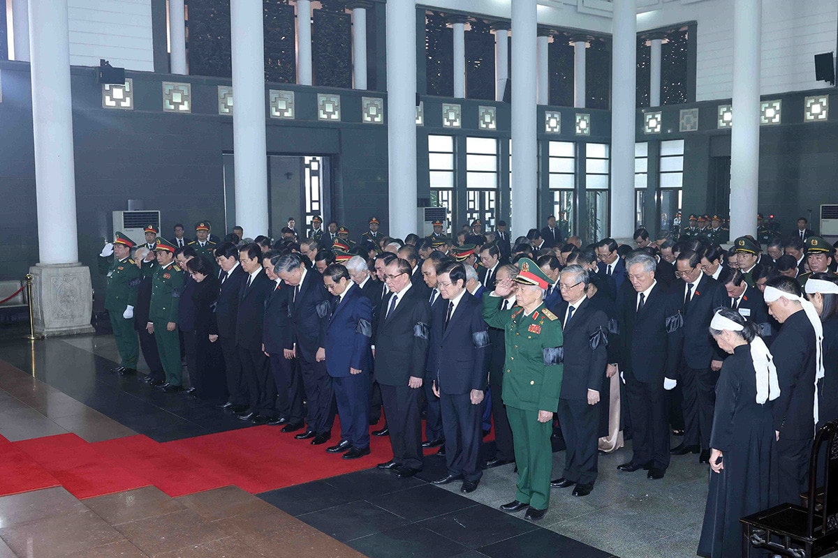 Lãnh đạo Đảng, Nhà nước, Mặt trận Tổ quốc Việt Nam viếng Tổng Bí thư Nguyễn Phú Trọng -1