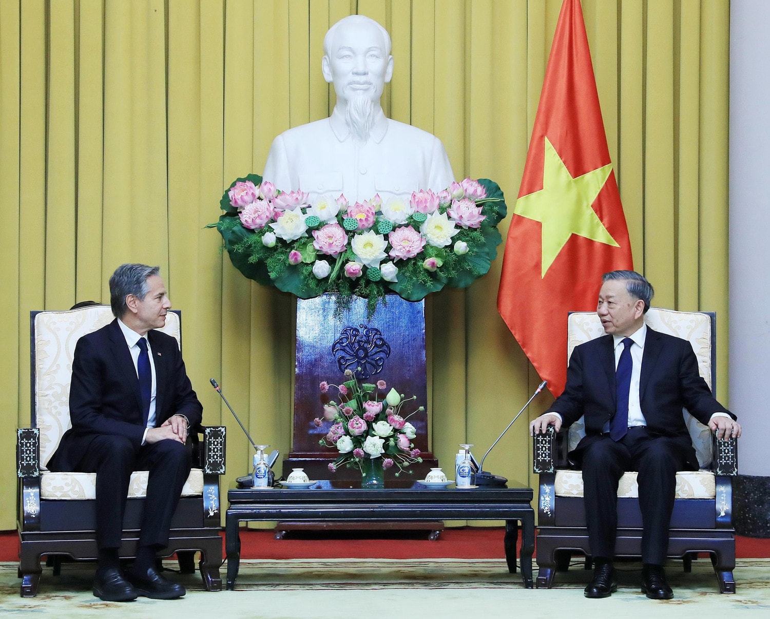Chủ tịch nước Tô Lâm tiếp Ngoại trưởng Hoa Kỳ sang Việt Nam chia buồn Tổng Bí thư Nguyễn Phú Trọng qua đời -0