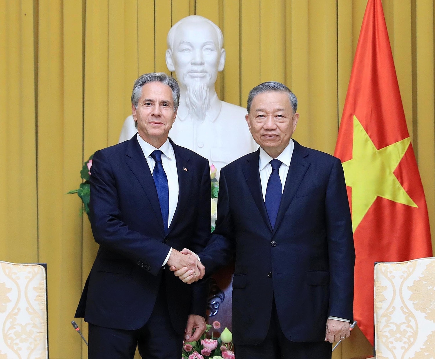 Chủ tịch nước Tô Lâm tiếp Ngoại trưởng Hoa Kỳ sang Việt Nam chia buồn Tổng Bí thư Nguyễn Phú Trọng qua đời -0