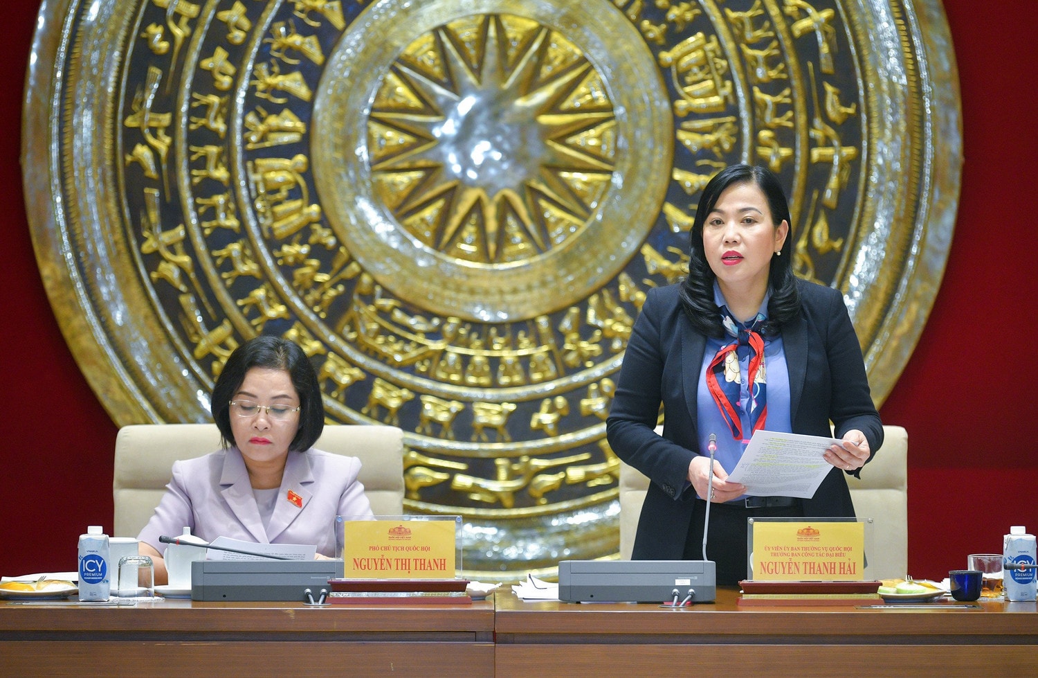 Trưởng Ban Công tác đại biểu Nguyễn Thanh Hải phát biểu tại phiên họp