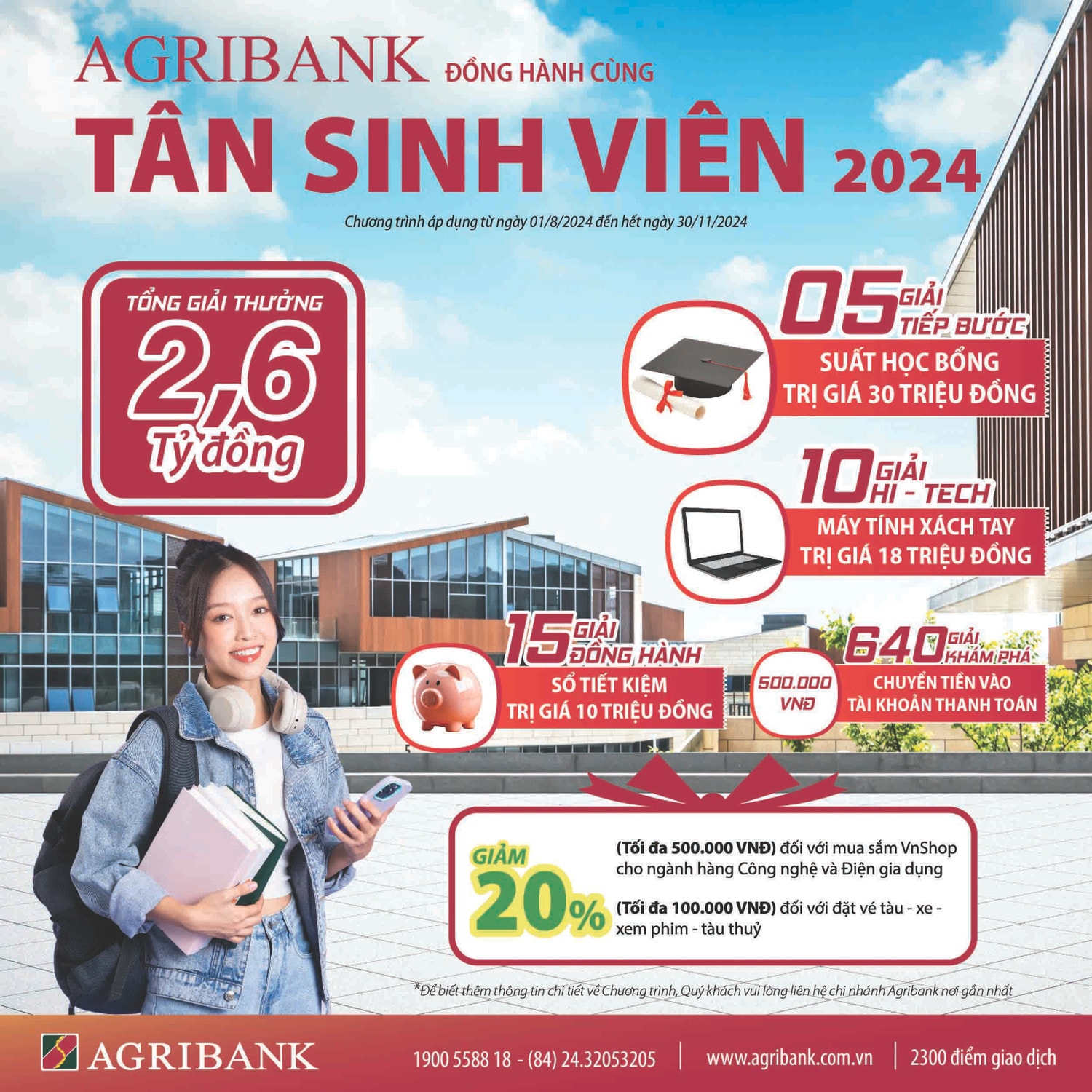 Agribank dành 2,6 tỷ đồng tặng Tân sinh viên 2024 -0