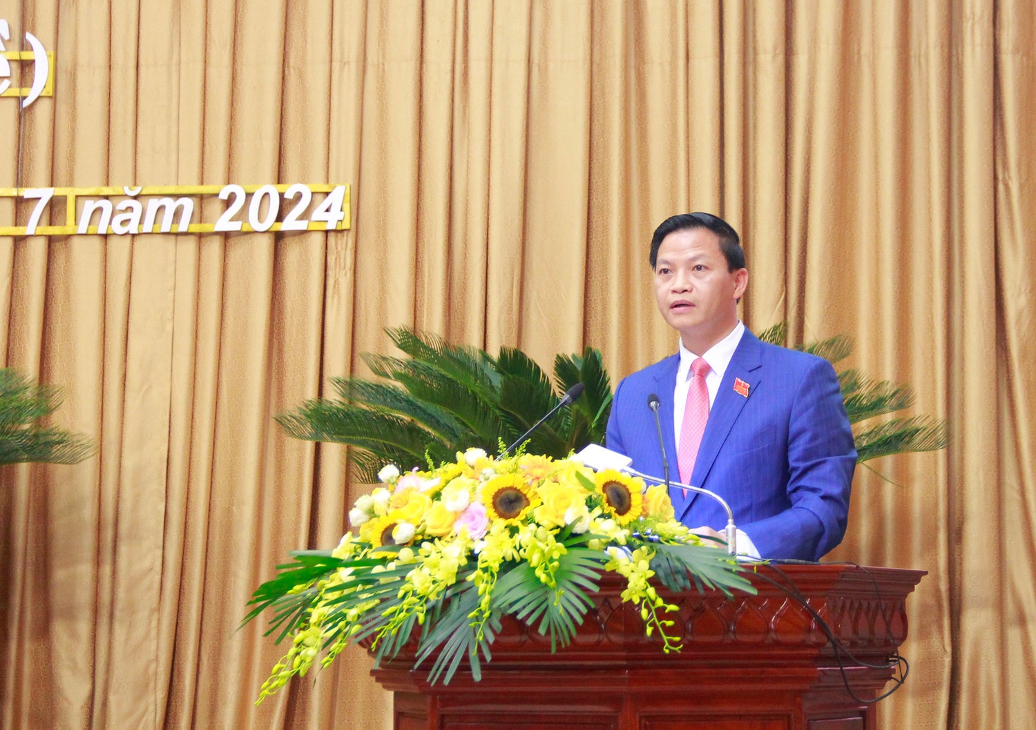 Tân Chủ tịch UBND tỉnh Vương Quốc Tuấn phát biểu nhận nhiệm vụ. Ảnh: Khánh Duy Bắc Ninh bầu bổ sung chức danh Chủ tịch HĐND và Chủ tịch UBND tỉnh nhiệm kỳ 2021-2026 -0