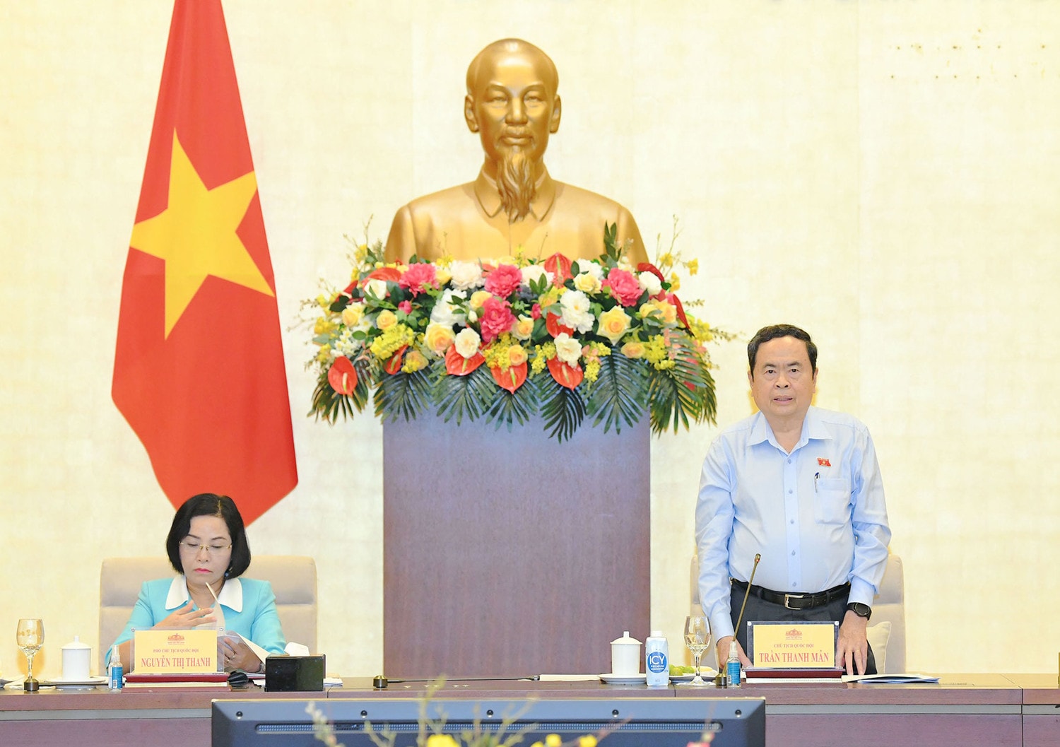 Chủ tịch Quốc hội Trần Thanh Mẫn làm việc với Ủy ban Văn hóa, Giáo dục, Ủy ban Xã hội và Ban Công tác đại biểu
