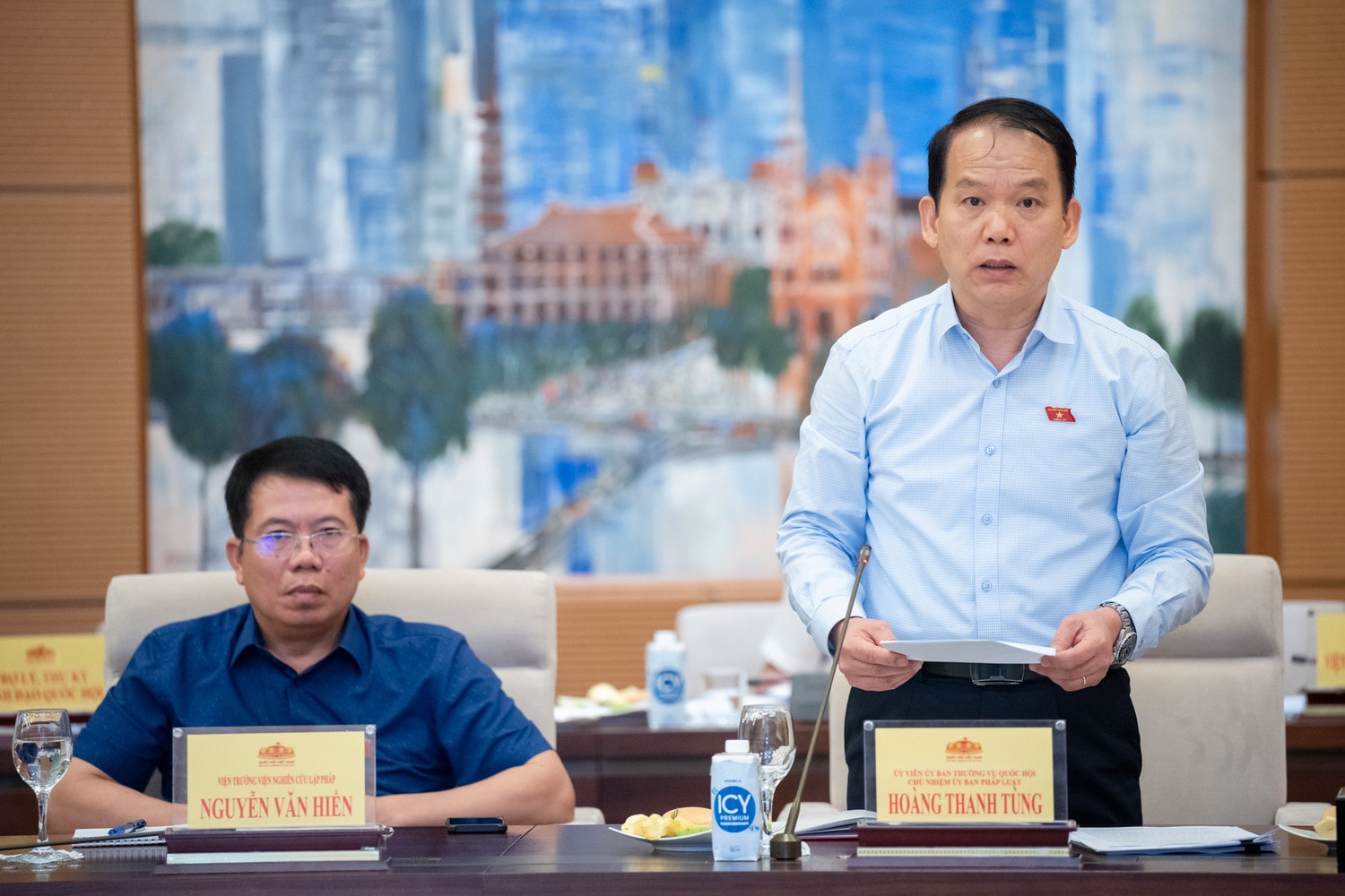 Chủ tịch Quốc hội Trần Thanh Mẫn làm việc với Ủy ban Pháp luật, Ủy ban Tư pháp, Ủy ban Đối ngoại, Văn phòng Quốc hội và Viện Nghiên cứu lập pháp -0