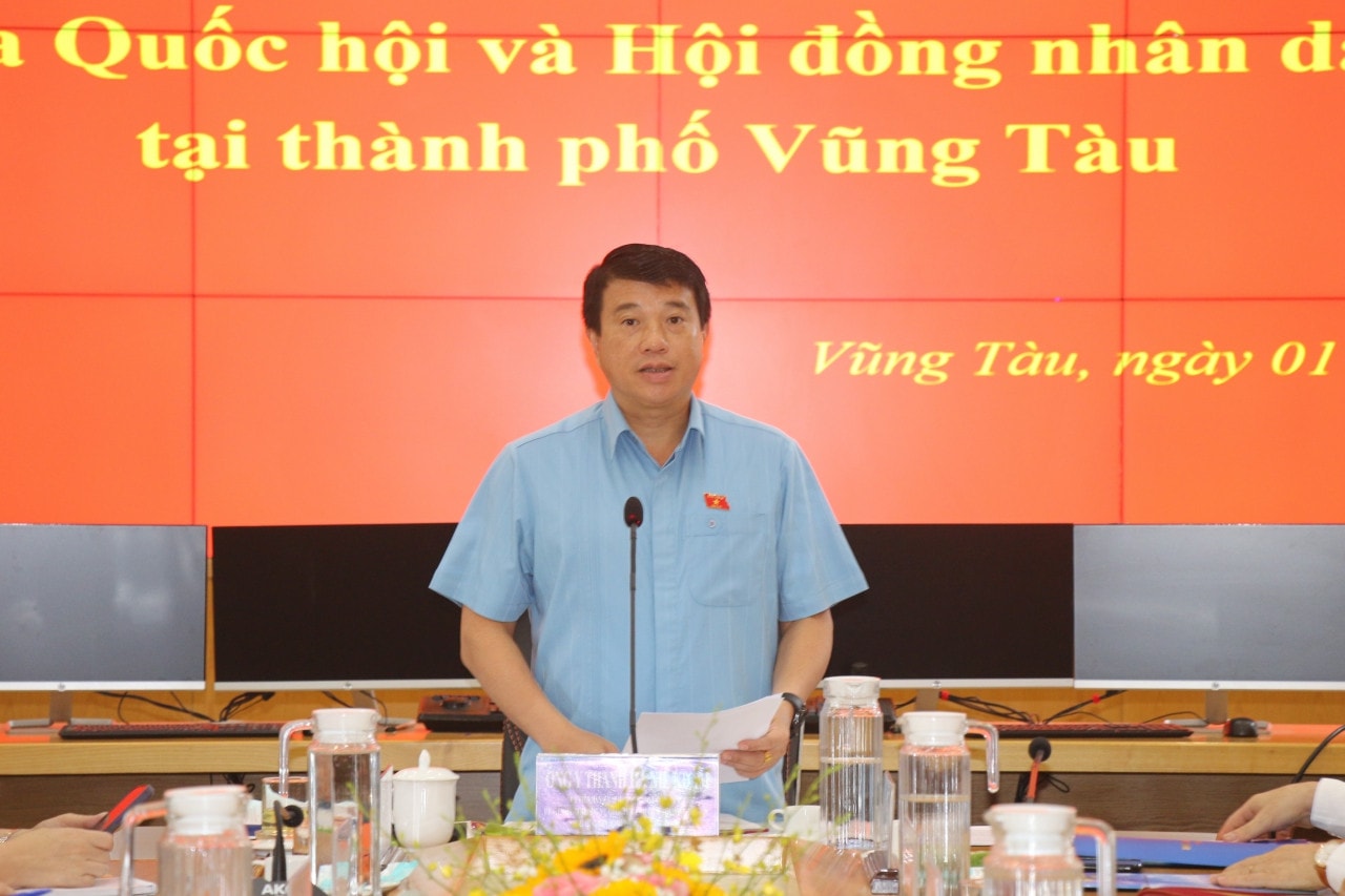 Chủ tịch Hội đồng Dân tộc Y Thanh Hà Niê Kđăm - Trưởng Ban soạn thảo phát biểu tại cuộc làm việc với HĐND TP. Vũng Tàu Khảo sát việc thực hiện pháp luật về hoạt động giám sát của Quốc hội và HĐND tại TP. Vũng Tàu -0