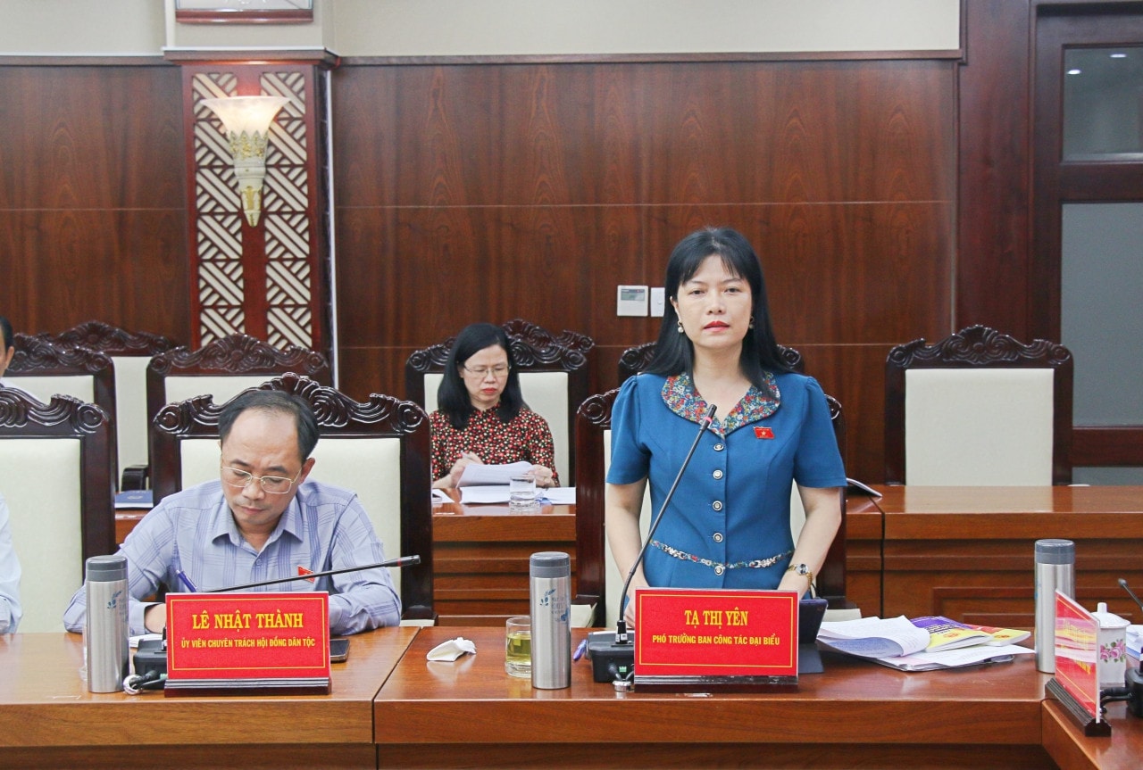 Phó Trưởng Ban Công tác đại biểu Tạ Thị Yên phát biểu Ban soạn thảo luật giám sát của Quốc hội và HĐND khảo sát tại Bà Rịa - Vũng Tàu -0