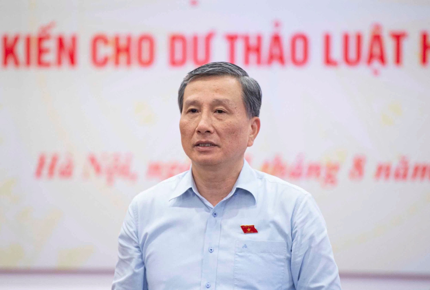 Chủ nhiệm Ủy ban Khoa học, Công nghệ và Môi trường Lê Quang Huy phát biểu tại Hội thảo- Ảnh H.Ngọc