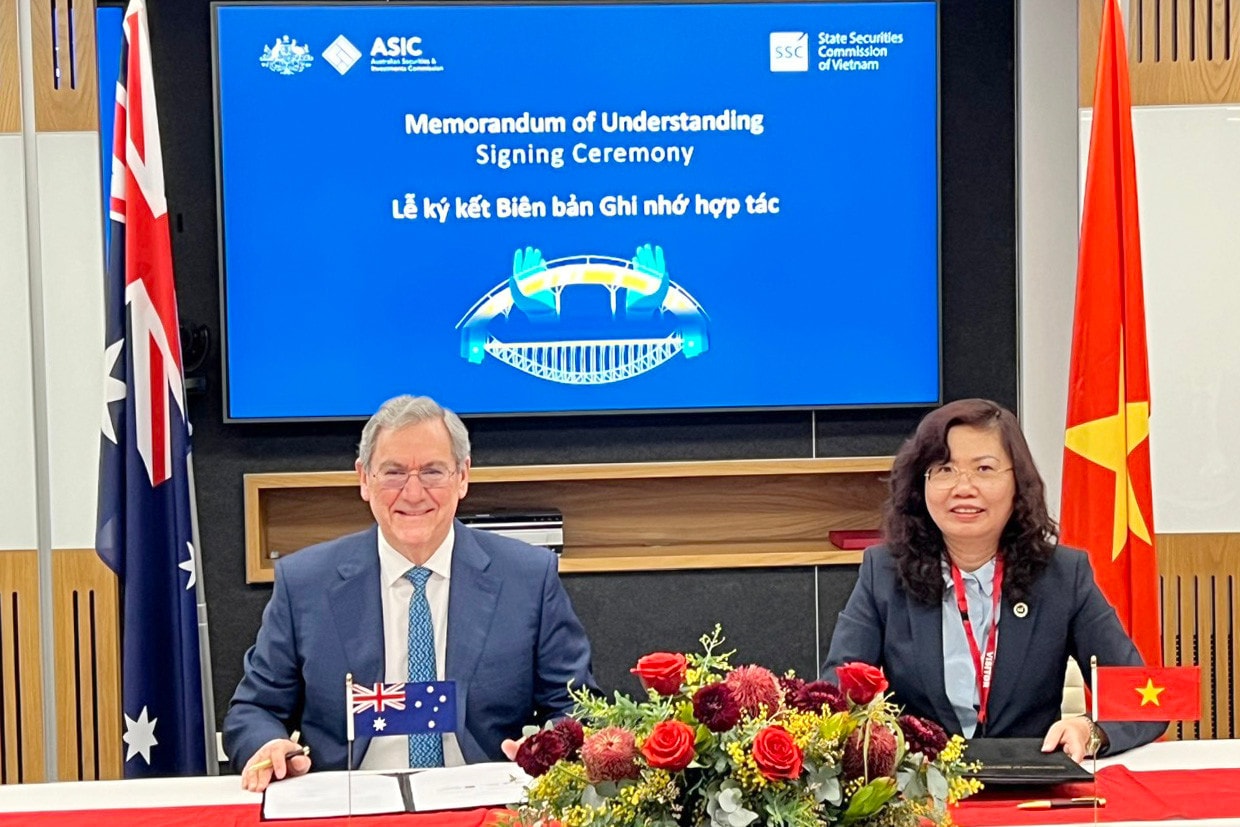 Ủy ban Chứng khoán Nhà nước Việt Nam và Ủy ban Chứng khoán và Đầu tư Australia ký Biên bản ghi nhớ hợp tác -0