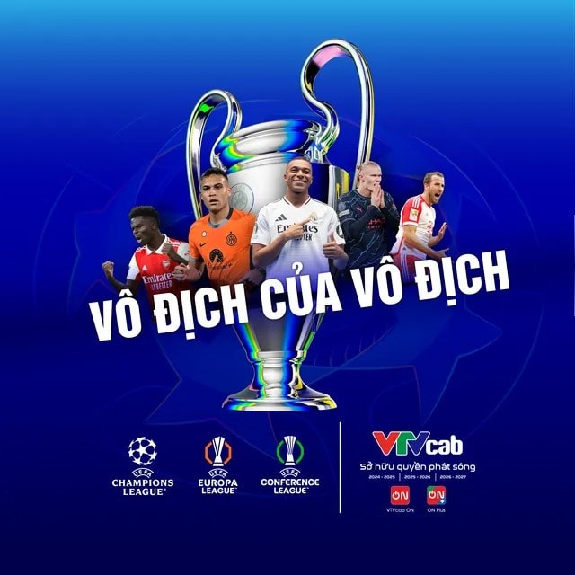 VTVcab sở hữu quyền phát sóng các giải đấu cấp Câu lạc bộ của UEFA trong 3 mùa giải