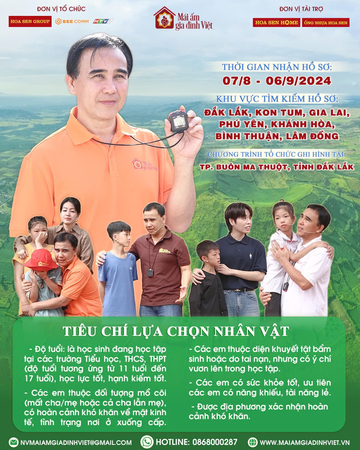 Mái ấm Gia đình Việt tìm kiếm các em nhỏ có hoàn cảnh nghèo cho chương trình tại Đắk Lắk tới