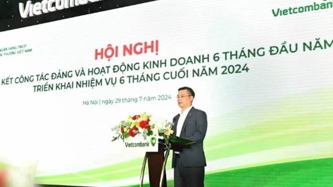 Bí thư Đảng ủy, Chủ tịch HĐQT Vietcombank phát biểu khai mạc Hội nghị Nguyễn Thanh Tùng 