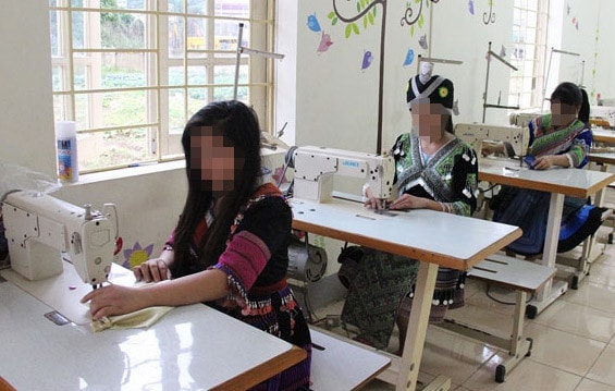 Đào tạo nghề cho nạn nhân bị mua bán. Nguồn: chinhphu.vn