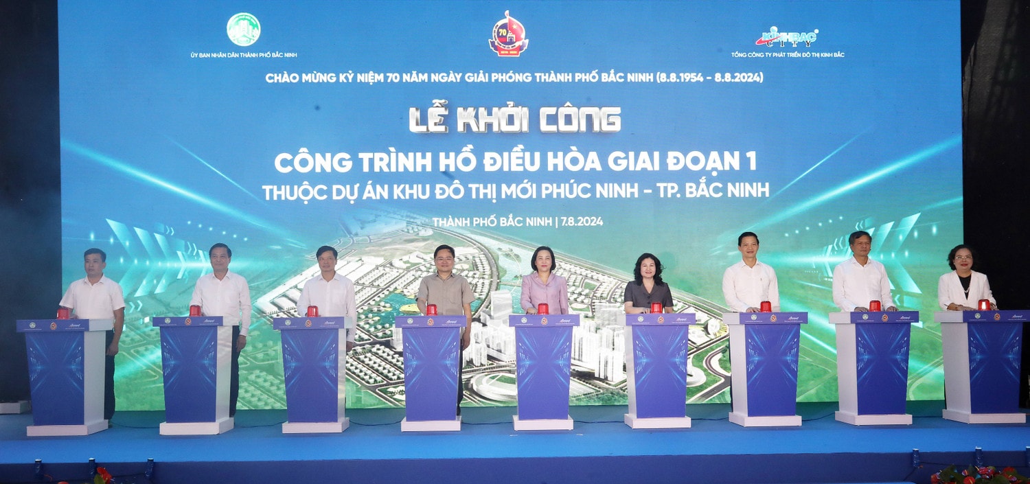 Phó Chủ tịch Quốc hội Nguyễn Thị Thanh dự lễ khởi công Công trình Hồ điều hòa Phúc Ninh, thành phố Bắc Ninh Phó Chủ tịch Quốc hội Nguyễn Thị Thanh dự Lễ kỷ niệm 70 năm Ngày giải phóng thành phố Bắc Ninh -0