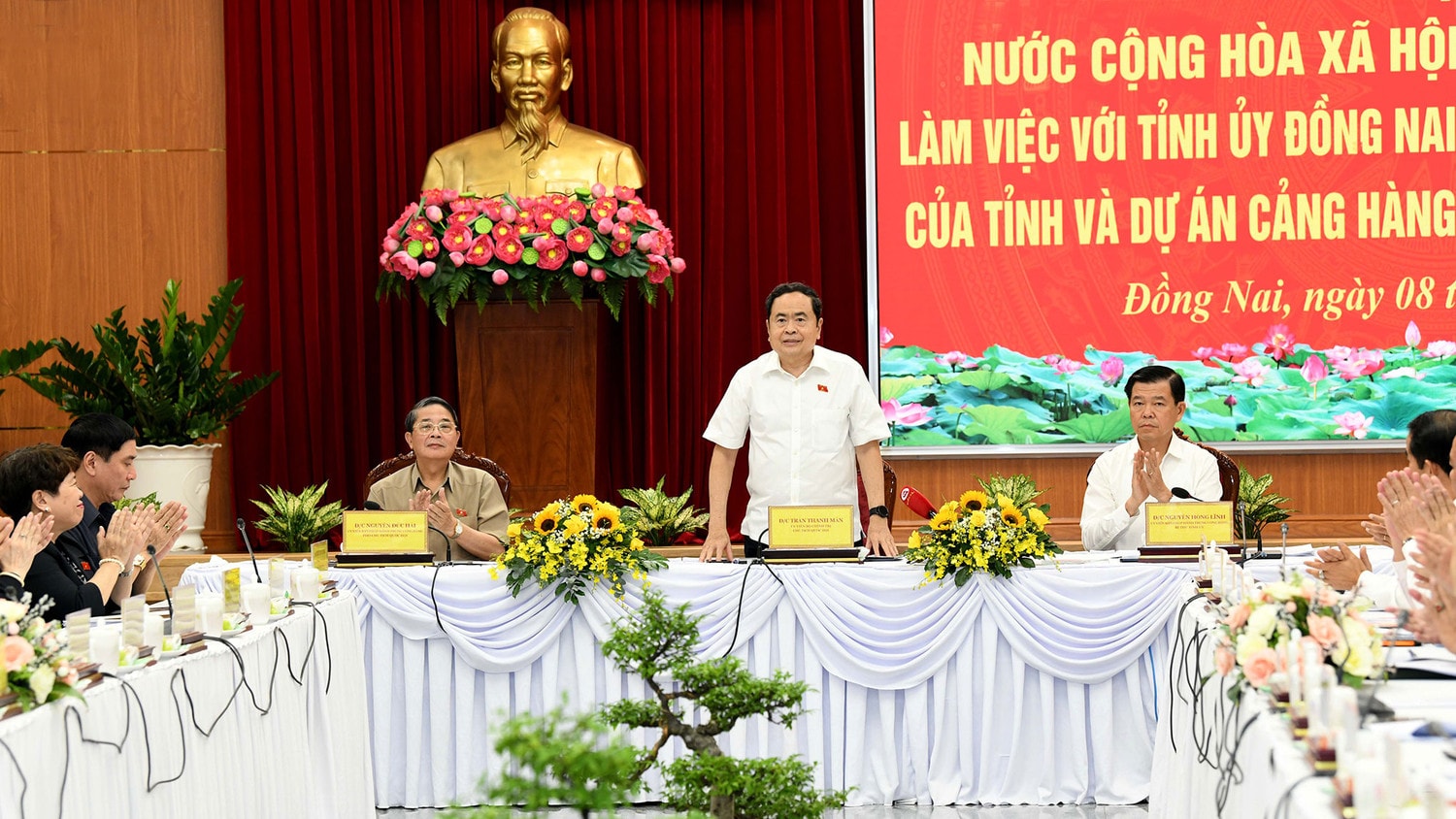 Chủ tịch Quốc hội Trần Thanh Mẫn làm việc với Ban Thường vụ Tỉnh ủy Đồng Nai -0