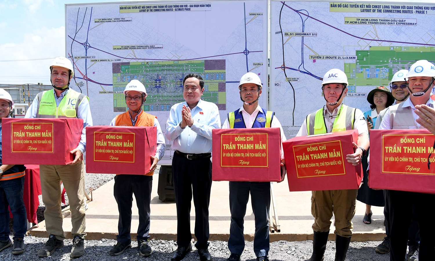 Chủ tịch Quốc hội Trần Thanh Mẫn khảo sát thực địa dự án Cảng hàng không quốc tế Long Thành -0