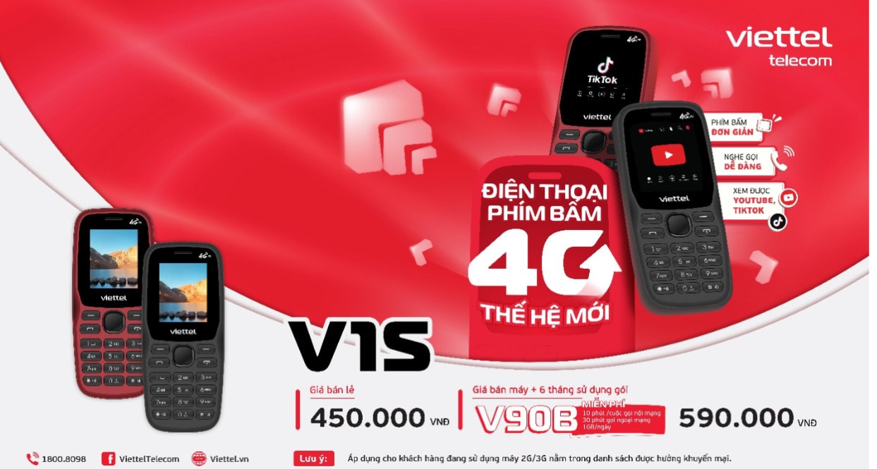 Viettel ra mắt điện thoại 4G V1S có tính năng đặc biệt giá chỉ từ 590.000đ -0
