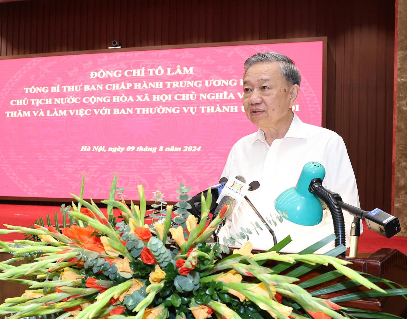 Tổng Bí thư, Chủ tịch nước Tô Lâm thăm, làm việc với Ban Thường vụ Thành ủy Hà Nội -0