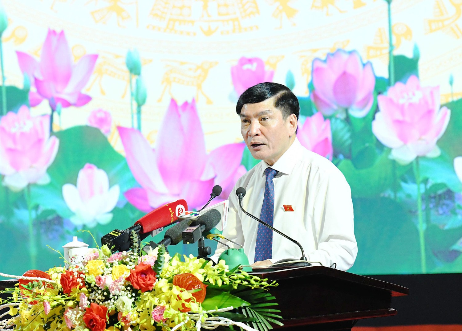 Chủ tịch Quốc hội Trần Thanh Mẫn dự Hội nghị công bố Nghị quyết về sắp xếp đơn vị hành chính tỉnh Nam Định -0