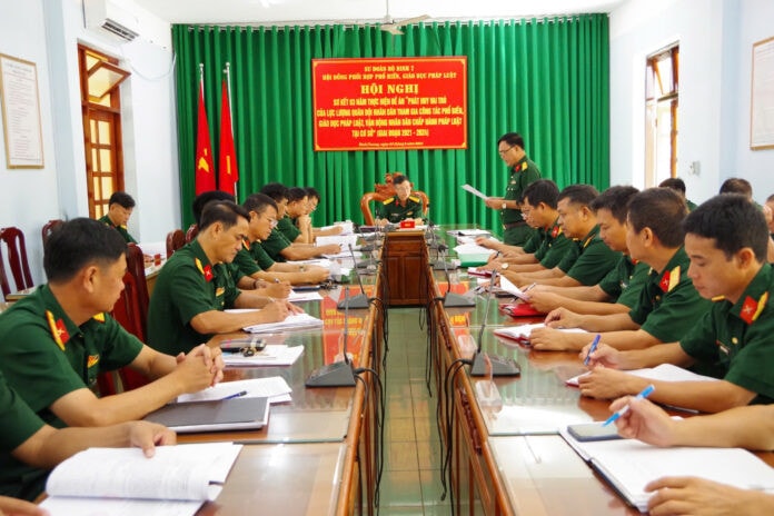 Toàn cảnh Hội nghị Sơ kết 3 năm thực hiện Đề án 1371 tại Sư đoàn 7. Ảnh: Quân đoàn 4