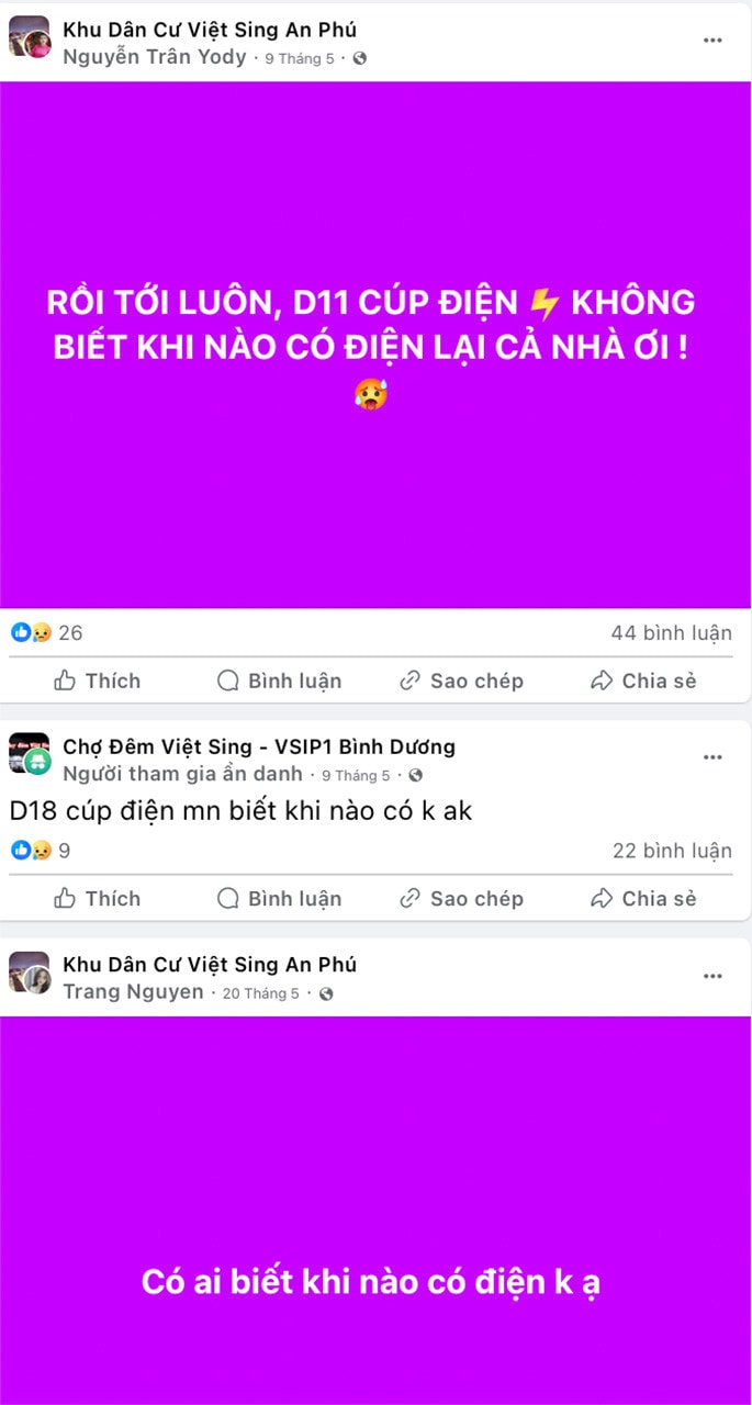Bình Dương: Cử tri bức xúc vì gặp sự cố điện nhưng gọi tổng đài điện lực không được