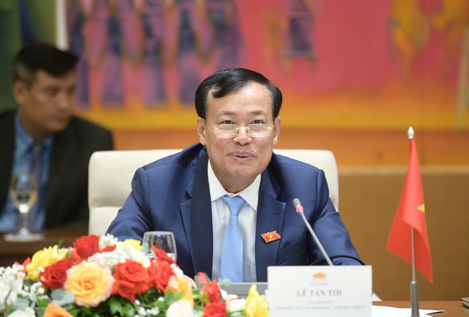 Chủ nhiệm Ủy ban Quốc phòng và An ninh Lê Tấn Tới hội đàm với Chủ nhiệm Ủy ban Quốc phòng và An ninh Quốc hội Lào -0