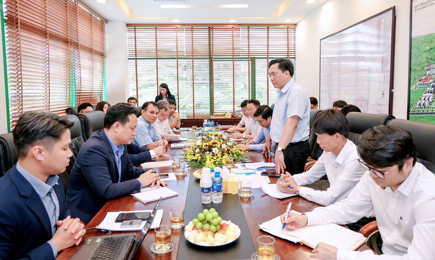 Chủ tịch UBND tỉnh Trần Duy Đông phát biểu tại buổi làm việc với Công ty cổ phần Vina - CPK, Khu công nghiệp Bá Thiện 2 Vĩnh Phúc:Nhanh chóng hoàn thành việc xác định giá đất -0