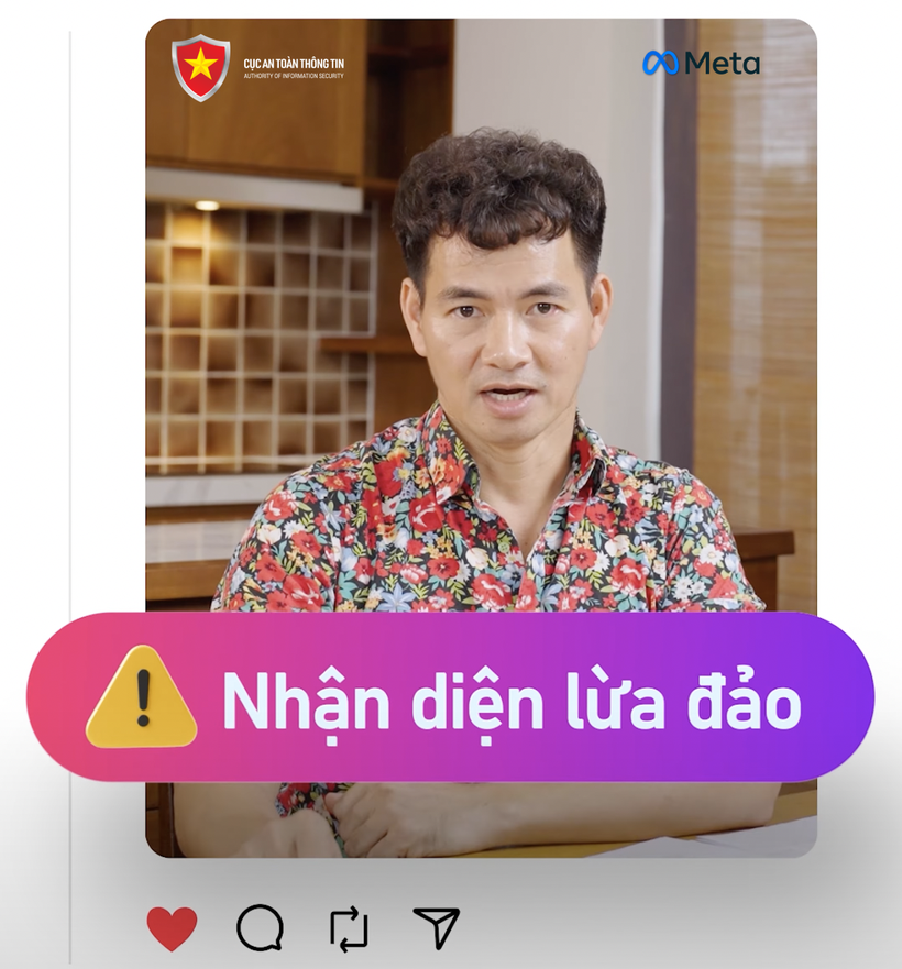 NSND Xuân Bắc, Khánh Vy, Tun Phạm cùng Cục An toàn thông tin lan tỏa cách nhận diện lừa đảo -0