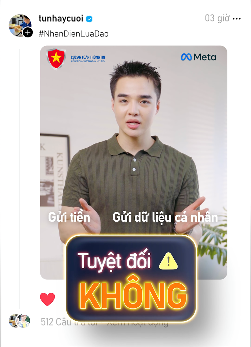 NSND Xuân Bắc, Khánh Vy, Tun Phạm cùng Cục An toàn thông tin lan tỏa cách nhận diện lừa đảo -0